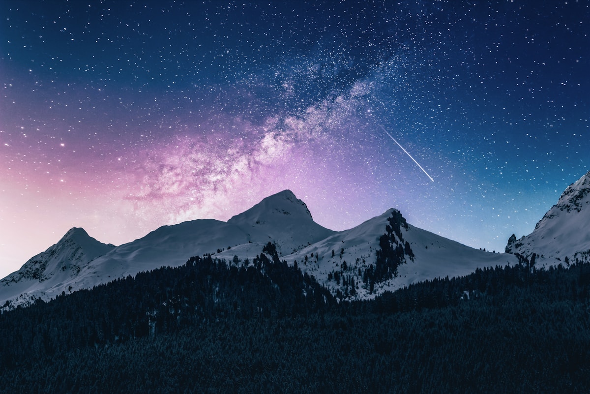 Pamir plateau night sky